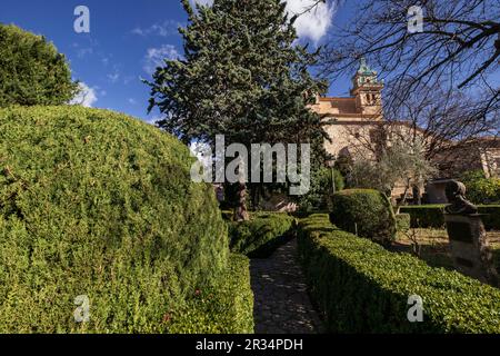 Jardines de la Cartuja de Valldemosa, la Cartoixa de Valldemossa, Majorque, Iles Baléares, Espagne. Banque D'Images