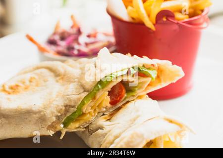 Sandwich pita Banque D'Images