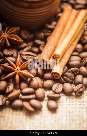 Tasse à café en grains Banque D'Images