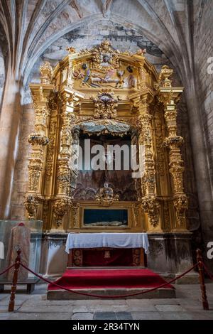 Capilla de Fray Tomás, Colegiata de Santa María del Mercado, Gótico-renacentista, construída entre 1526-1530, por el arquitecto Juan de Rasines, Berlanga de Duero, Soria, Comunidad Autónoma de Castilla y León, Espagne, Europe. Banque D'Images