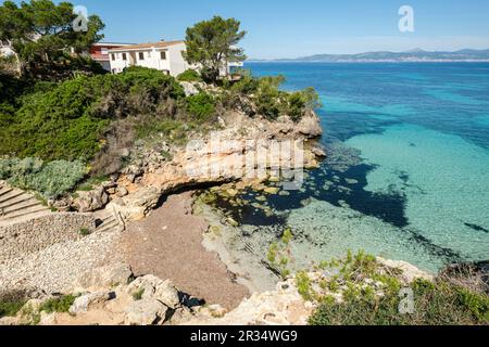 Fort de Calo, - Calo de la Reina -, Llucmajor, Majorque, Iles Baléares, Espagne. Banque D'Images