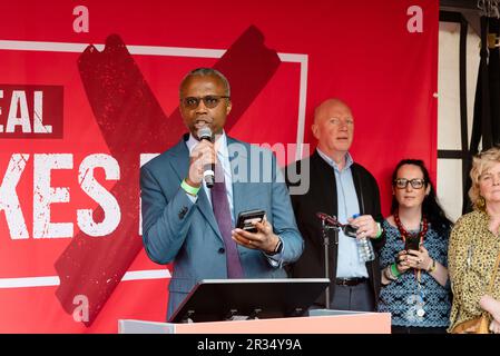 Londres, Royaume-Uni. 22 mai 2023. Rassemblement sur le droit de grève sur la place du Parlement auquel ont assisté divers syndicats contre le vote du projet de loi de grève proposé par le gouvernement au Parlement le même jour. Credit: Andrea Domeniconi/Alay Live News Banque D'Images