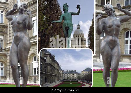 Les Jardins du Luxembourg (jardin du Luxembourg) sont les magnifiques jardins français du Palais du Luxembourg, à Paris Banque D'Images