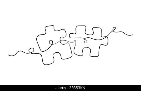 Business puzzles concept Illustration de Vecteur