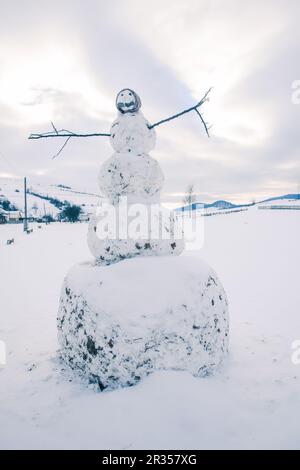 Le gros bonhomme de neige Banque D'Images