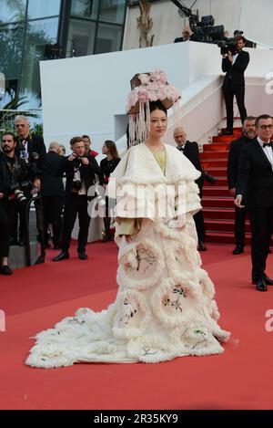 22 mai 2023, CANNES, France: CANNES, FRANCE - MAI 22: Emily Cheong participe au tapis rouge ''Club Zero'' lors du festival annuel de Cannes 76th au Palais des Festivals sur 22 mai 2023 à Cannes, France. (Credit image: © Frederick Injimbert/ZUMA Press Wire) USAGE ÉDITORIAL SEULEMENT! Non destiné À un usage commercial ! Banque D'Images