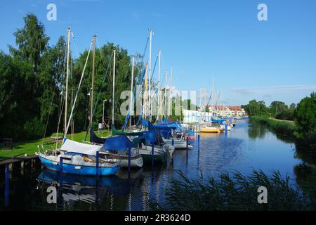 Köhnscher Canal à Ueckermünde Banque D'Images