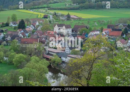 Rosengarten-Tullau est un petit village situé à proximité de la salle Schwaebisch, Bade-Wurtemberg, en Allemagne Banque D'Images