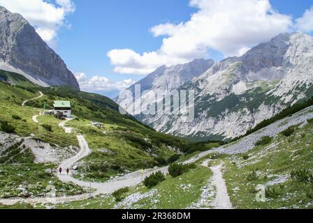 Pfeishuette, Tyrol, Autriche, Karwendel Banque D'Images