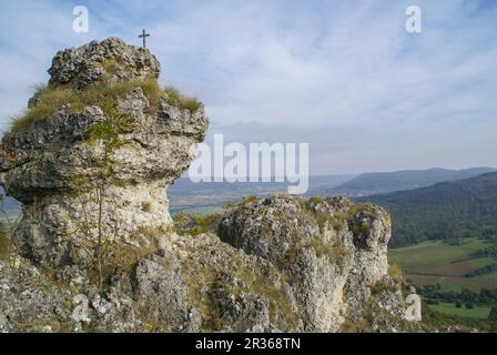 Le Walberla est une exception escarpment à frankish suisse, Allemagne, bavière Banque D'Images