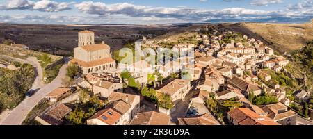 Église d'El Salvador, romane castillan, Sepúlveda., province de Ségovie, Espagne. Banque D'Images