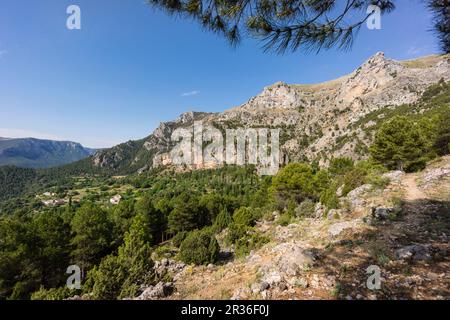 Loma del Calar de Cobo et Puntal de Misa, 1796 mètres, Parc naturel des Sierras de Cazorla, Segura et Las Villas , province de Jaén, Espagne. Banque D'Images