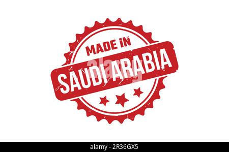 Faite en Arabie Saoudite Rubber Stamp Illustration de Vecteur