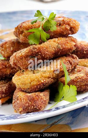 Beignets d'aubergines Banque D'Images