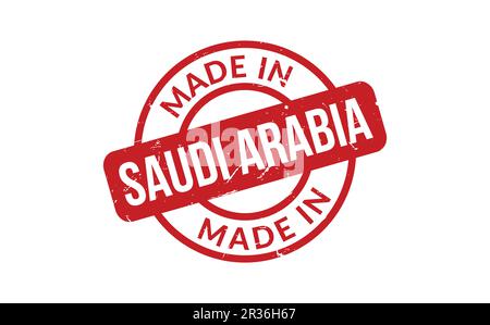 Faite en Arabie Saoudite Rubber Stamp Illustration de Vecteur