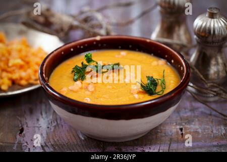 Crème de légumes avec lentilles Banque D'Images