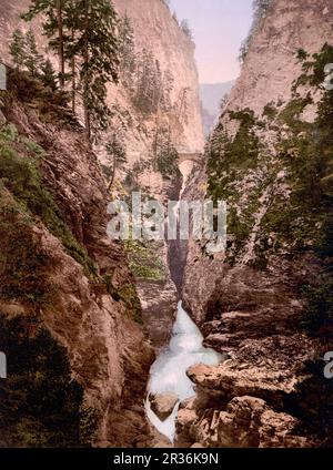 Viamala, haute Engadine, Grisons, Grisons, Grisons, Suisse 1890. Banque D'Images