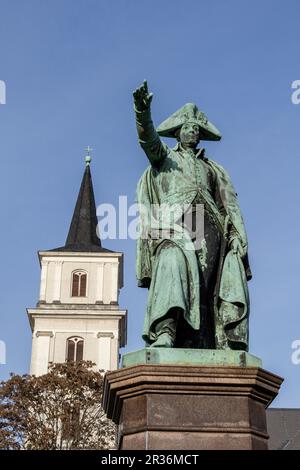 Vater Franz monument à Leopold III Frederick Franz, duc d'Anhalt-Dessau, St. Eglise de Jean, Dessau, Saxe-Anhalt, Allemagne, Europe. Banque D'Images