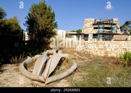 Centre d'accueil du parc marin terrestre national de l'archipielago de cabrera, colonie de Sant Jordi, Majorque, iles baléares, espagne, europe. Banque D'Images