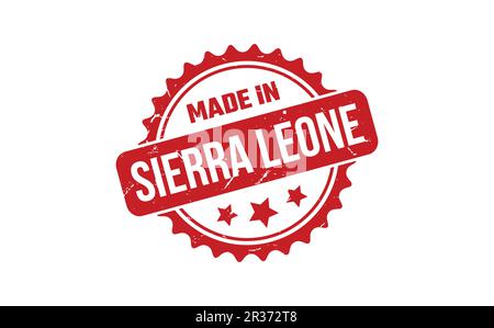 Fabriqué en caoutchouc Sierra Leone Stamp Illustration de Vecteur