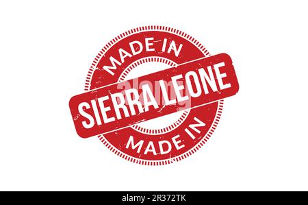 Fabriqué en caoutchouc Sierra Leone Stamp Illustration de Vecteur