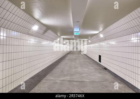 Tunnel pour piétons, Maastunnel, Rotterdam Banque D'Images