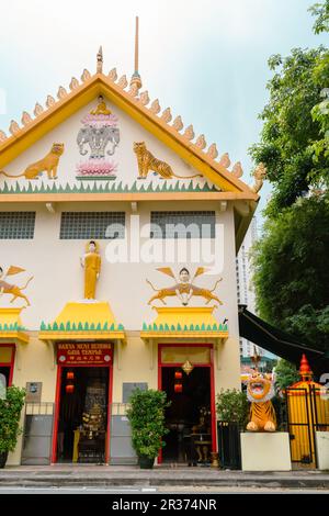 Singapour - 21 octobre 2022 : Bouddha Sakya muni Temple de Gaya dans le quartier de Little India Banque D'Images