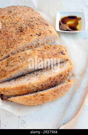 Pain Focaccia italienne Banque D'Images