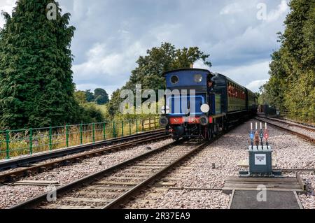 Dans la vapeur Bluebell station East Grinstead Banque D'Images