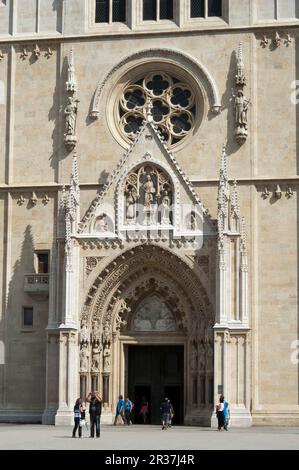 St. Mary et St. Cathédrale de Stephen, Zagreb, Croatie, Cathédrale Banque D'Images