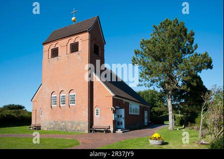 Chapelle frisonne, Wenningstedt, Sylt, Frise du Nord, Schleswig-Holstein Chapelle frisonne Wennigstedt, Frise du Nord, Schleswig-Holstein, Allemagne, Eglise Banque D'Images