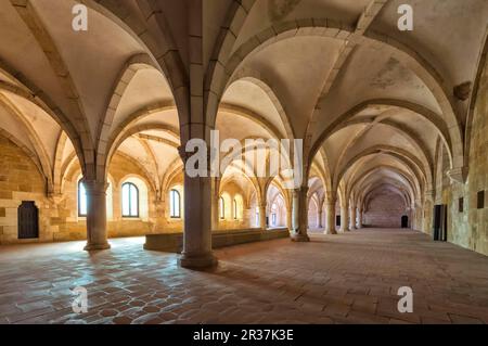 Mosteiro de Santa Maria, Monastère Santa Maria, Monastère cistercien, Dortoir des Monks, Alcobaca, Extremadura et province de Ribatejo, Portugal, UNESCO Banque D'Images