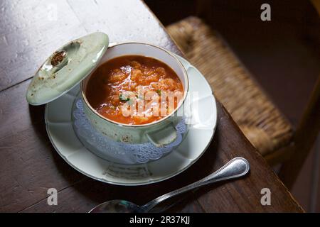 Pappa Al Pomodoro (soupe de pain aux tomates, Toscane) Banque D'Images