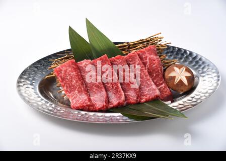 Tranches de rabats de viande pour barbecue japonais ou barbecue coréen。 Banque D'Images