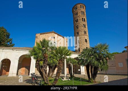 Basilique de Sant'Apollinare en classe, site classé au patrimoine mondial de l'UNESCO, Ravenne, Émilie-Romagne, Italie Banque D'Images