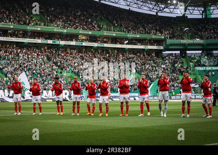 Lisbonne, Portugal. 21st mai 2023. SL Benfica équipe vu pendant le match BWIN de Liga Portugal entre Sporting CP et SL Benfica à Estádio José Alvalade.(score final: Sporting CP 2 - 2 SL Benfica) Credit: SOPA Images Limited/Alay Live News Banque D'Images