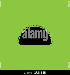 Icône Taco, concept de restauration rapide, style plat. - Vector Illustration de Vecteur