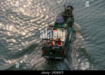 Bateau de pêche chinois Banque D'Images