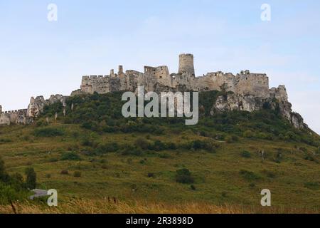 Spissky Hrad ou Vue du château de Spis en Slovaquie Banque D'Images