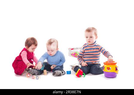 Trois enfants jouer Banque D'Images