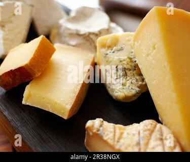 Fromages divers (gros plan) Banque D'Images