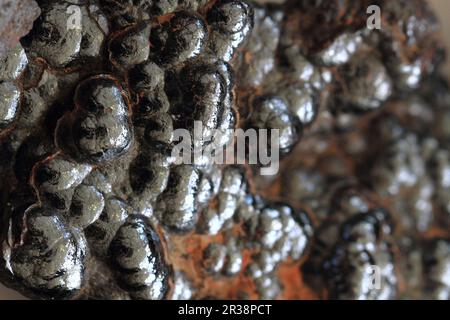 texture minérale hématite comme arrière-plan naturel agréable Banque D'Images