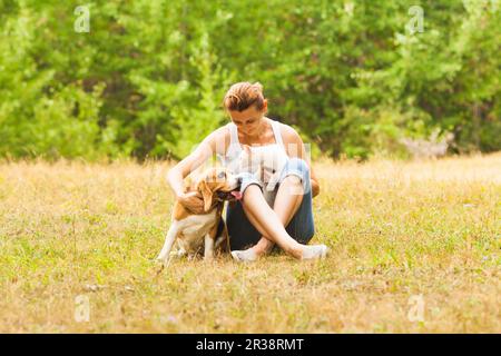 Les animaux domestiques comme les meilleurs amis concept Banque D'Images