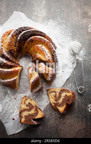 En gâteau bundt Banque D'Images