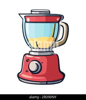 Mélangeur de dessin animé ustensile de cuisine vecteur sur blanc. Illustration de Vecteur