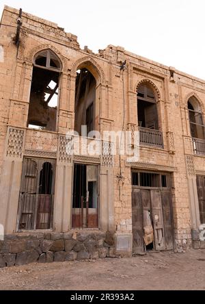Ancien bâtiment colonial, Mer Rouge du Nord, Massawa, Erythrée Banque D'Images