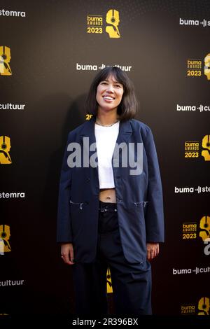 AMSTERDAM - MEAU sur le tapis rouge, avant la présentation des Buma Awards à Tuschinski. Les prix sont remis aux compositeurs, aux paroliers et à leurs éditeurs de musique dans diverses catégories. ANP RAMON VAN FLYMEN pays-bas sortie - belgique sortie Banque D'Images