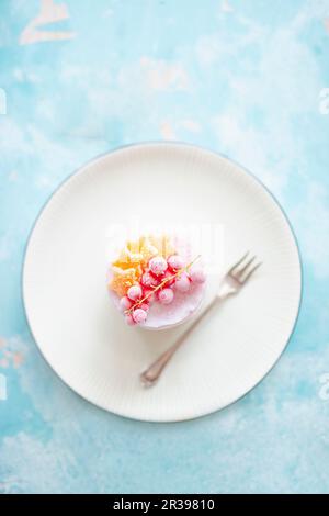 Parées de glace aux raisins de Corinthe et à la mangue Banque D'Images