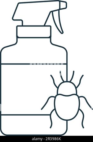 Icône insecticide. Panneau monochrome simple de la collection agricole. Icône insecticide pour logo, modèles, web design et infographies. Illustration de Vecteur