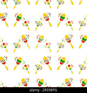 Illustration vectorielle Maracas. Modèle mexicain sans couture de maraca et de maracas. Contexte pour Cinco de Mayo Illustration de Vecteur